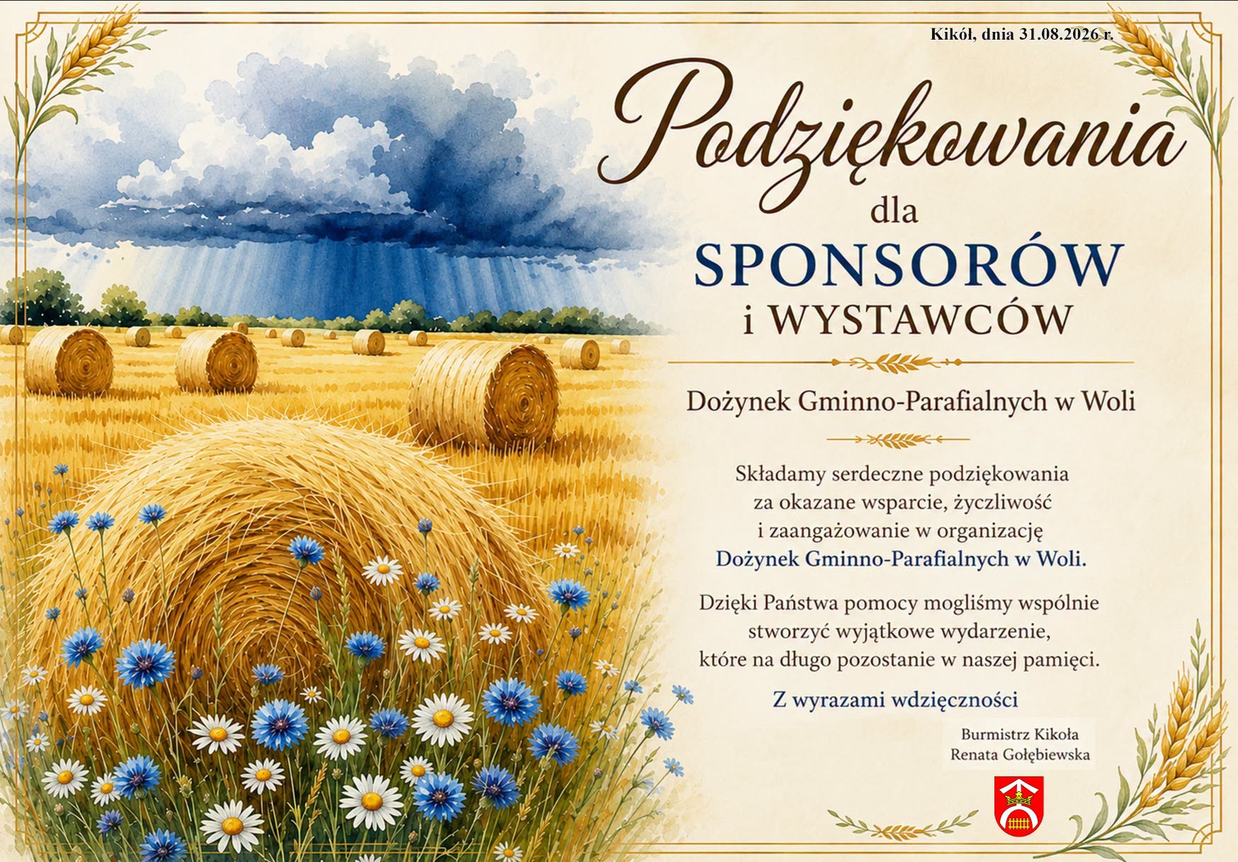 Serdecznie dziękujemy za Państwa wsparcie 